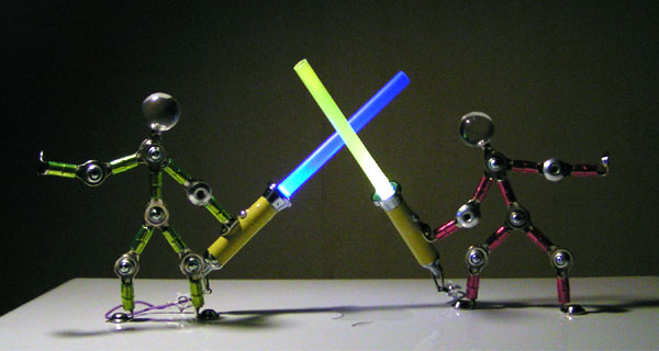 Acrobots with lightsabers